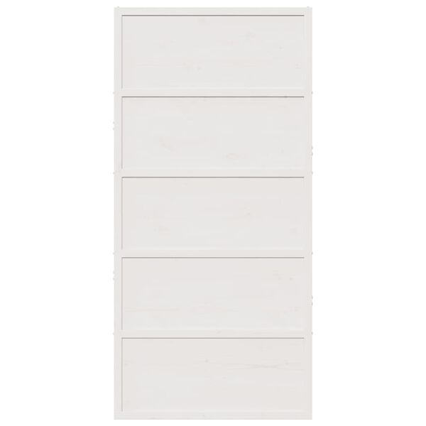 vidaXL Ladugårdsdörr vit 100x208 cm massiv furu