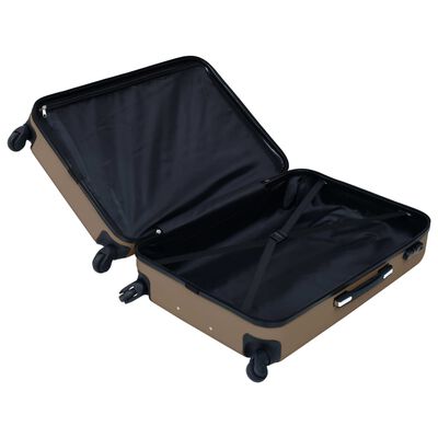 vidaXL Hårda resväskor 2 st brun ABS