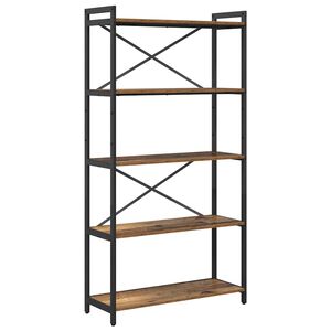 vidaXL Hyllsystem 80 x 30 x 155 cm Konstruerat tr&auml; Gammalt tr&auml;
