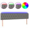 vidaXL S&auml;nggavel LED m&ouml;rkgr&aring; 200x7x78/88 cm tyg