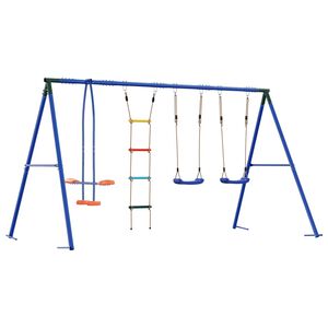 vidaXL Utegunga set Flerf&auml;rgsdesign St&aring;l och PE