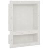 vidaXL Inf&auml;lld duschhylla niche 2 hyllor matt vit 41x51x10 cm