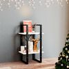 vidaXL Bokhylla 2 hyllplan vit 40x30x70 cm massiv furu