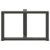 vidaXL Soffbordsben T-formade 2 st antracit 60x25x(42-43) cm st&aring;l