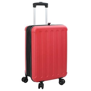 vidaXL Resv&auml;ska med l&aring;s R&ouml;d 34 x 23 x 55.5 cm ABS Plast