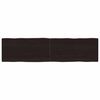 vidaXL Bordsskiva mörkbrun 160x40x(2-6) cm massivt trä levande kant