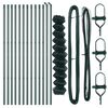 vidaXL St&auml;ngselstolpe Gr&ouml;n 25 x 1 m (40 x 40 mm mesht) St&aring;l och PVC