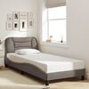 vidaXL Bed Frame without Mattress "Hvar" Taupe 90x190 cm Fabric
