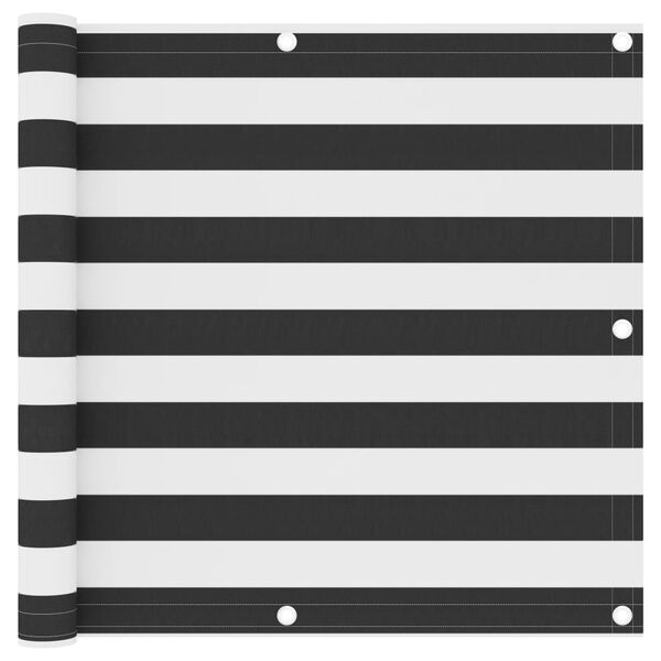 vidaXL Balkongsk&auml;rm antracit och vit 90x400 cm oxfordtyg