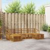 vidaXL Soffgrupper 6 pcs Naturf&auml;rg Massivt Akaciatr&auml;