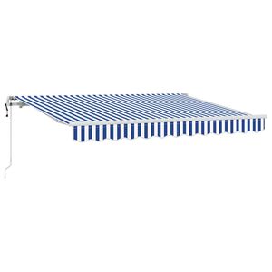 vidaXL Utf&auml;llbar markis Bl&aring; 250 x 200 cm tyg