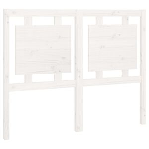 vidaXL S&auml;nggavel vit 125,5x4x100 cm massiv furu