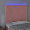vidaXL S&auml;nggavel LED rosa 90x5x118/128 cm sammet