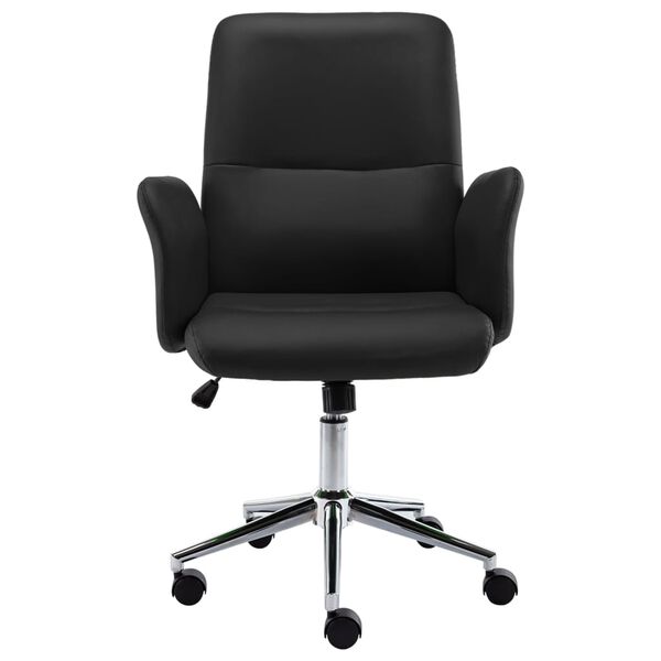 vidaXL Kontorsstol svart konstl&auml;der
