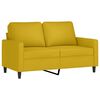 vidaXL Soffgrupp med dynor 3 delar gul sammet