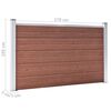 vidaXL Staketpanel WPC 180x105 cm brun