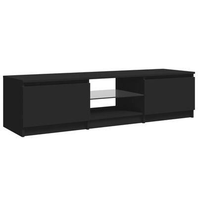 vidaXL TV-bänk med LED-belysning svart 140x40x35,5 cm
