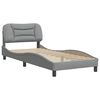 vidaXL Bed Frame without Mattress "Hvar" Light Grey 80x200 cm Fabric