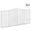 vidaXL Gabioner b&aring;gformade 15 st 400x30x180/200 cm galvaniserat j&auml;rn