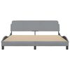 vidaXL Bed Frame "Dover" Light Grey 180x200 cm Fabric