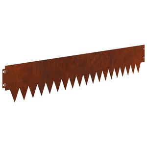 vidaXL Kant f&ouml;r gr&auml;smatta 20 pcs 103 x 20 cm metall Rostig
