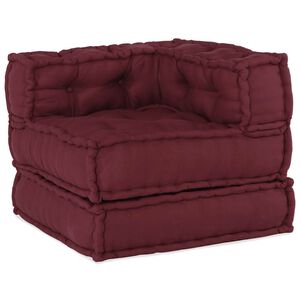 vidaXL Modul&auml;r soffa r&ouml;dbrun 70x70x54 tyg