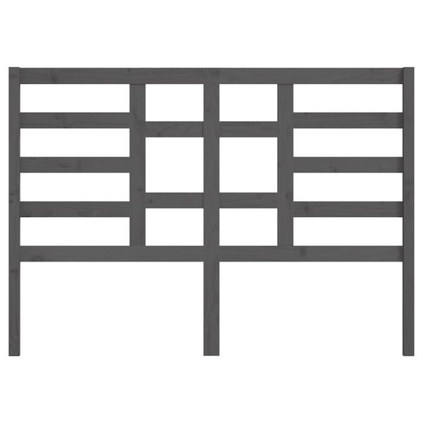 vidaXL S&auml;nggavel gr&aring; 141x4x104 cm massiv furu