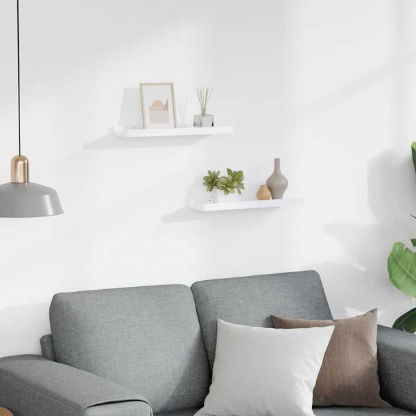 vidaXL Tavellister 2 st vit 40x9x3 cm MDF