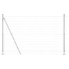 vidaXL Staket med stolpar Silver 1.6 x 10 m St&aring;l