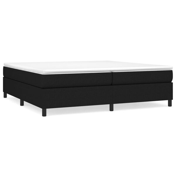 vidaXL Boxspring-sängram svart 200x200 cm tyg
