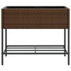 vidaXL Odlingsl&aring;dor med hylla 2 st brun 90x40x75 cm konstrotting