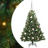 vidaXL Konstgjord julgran med 150 LED-lampor Gr&ouml;n 120 cm PE och PVC