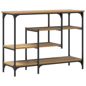 vidaXL Konsolbord med hylla med lagring artisan ek 100 x 35 x 75 cm