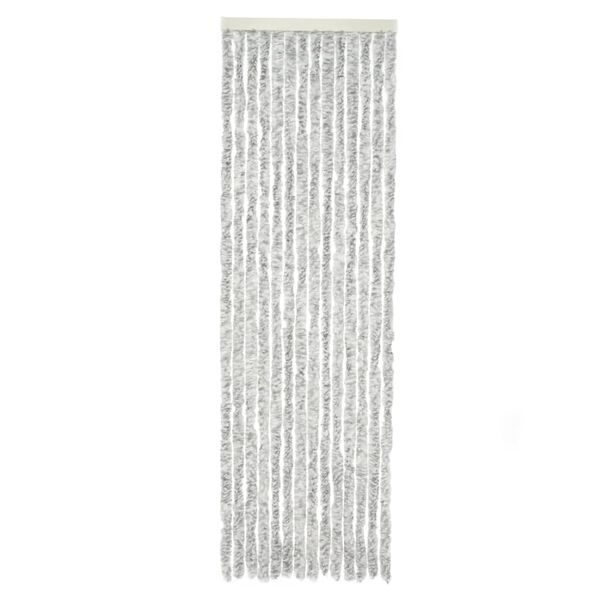 Travellife Insektsgardin f&ouml;r d&ouml;rr Chenille Rain 185x56cm gr&aring; och vit