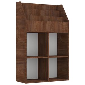 vidaXL Tidningsst&auml;ll f&ouml;r barn brun ek 71x30x114 cm konstruerat tr&auml;