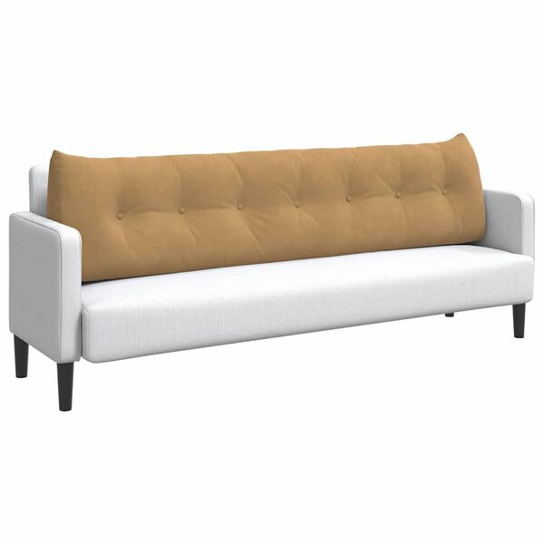vidaXL Ryggkudde Brun 200 x 24 x 50 cm Sammet