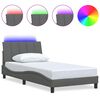 vidaXL Bed Frame without Mattress "Hanko" Dark Grey 100x200cm Fabric