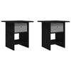 vidaXL S&auml;ngbord 2 pcs Svart Ek 41 x 40 x 45 cm Konstruerat tr&auml;