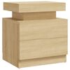 vidaXL S&auml;ngbord sonoma-ek 45x35x52 cm konstruerat tr&auml;