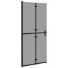 vidaXL Walk-In duschv&auml;gg Svart 90 x 6.5 x 190 cm