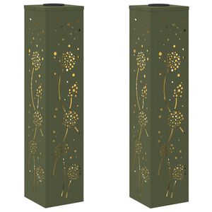 vidaXL Solar LED Stig Ljus 2 st Varmvit 18 x 18 x 80 cm