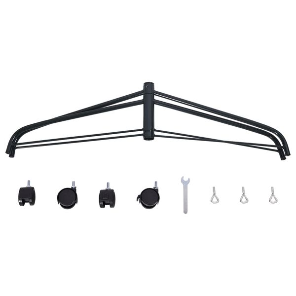 vidaXL Julgransfot med hjul 77x71x25 cm