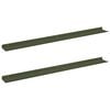 vidaXL Flytande hylla 2 pcs Olivgr&ouml;n 100 x 9 x 2,5 cm St&aring;l
