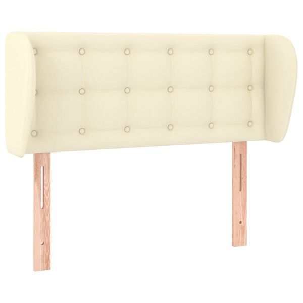 vidaXL S&auml;nggavel med kanter gr&auml;ddvit 103x23x78/88 cm konstl&auml;der