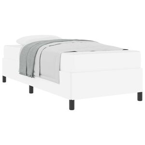vidaXL S&auml;ngram med madrass Vit 80 x 200 cm tyg