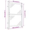 vidaXL Trädgårdsgrind 100x145 cm rostfritt stål