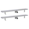 vidaXL Avl&aring;ng golvbrunn 2 st bubblor rostfritt st&aring;l 930x140 mm