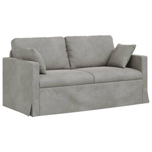 vidaXL Soffa Ljusgr&aring; 158 x 78 x 80 cm Sammet