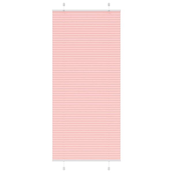 vidaXL Plisserad persienn rosa 90x200 cm tyg bredd 89,4 cm polyester