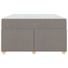 vidaXL S&auml;ngram med madrass Taupe 120 x 200 cm tyg
